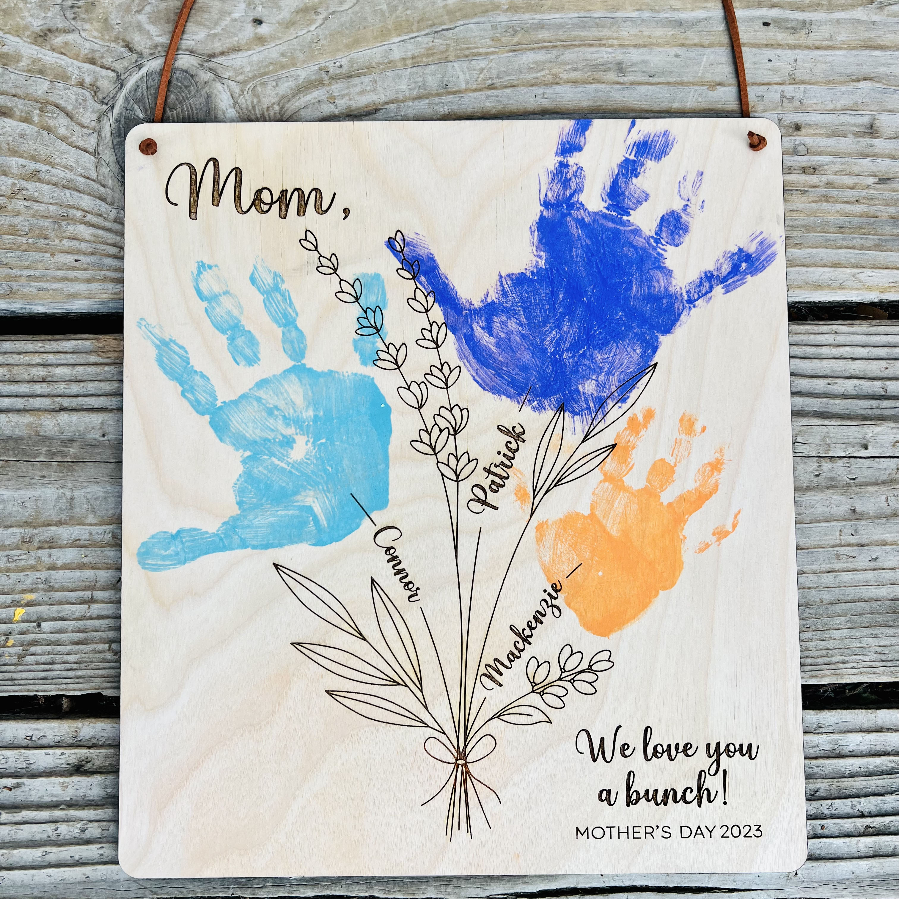 Handprint bouquet 2024