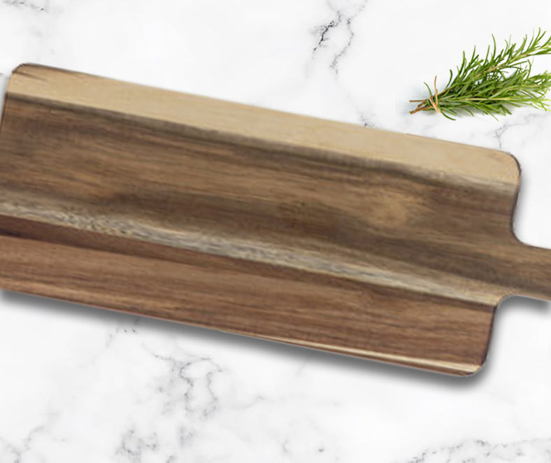 Custom Wood Cutting Board with Handle 7x15 Natural –